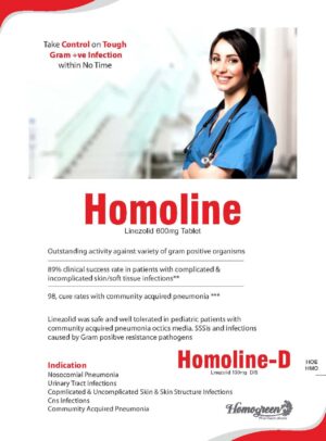 Homoline -600 - formulated with Linezolid 600mg | Provided by Homegreen Pharmaceuticals